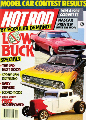 HOT ROD 1987 FEB - T-BIRD SHOOT-OUT, NASCAR
